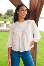 Load image into Gallery viewer, Chantelle Top - White (cotton)
