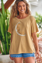 Load image into Gallery viewer, Vintage Tee - Jaase Crescent Moon - Caramel
