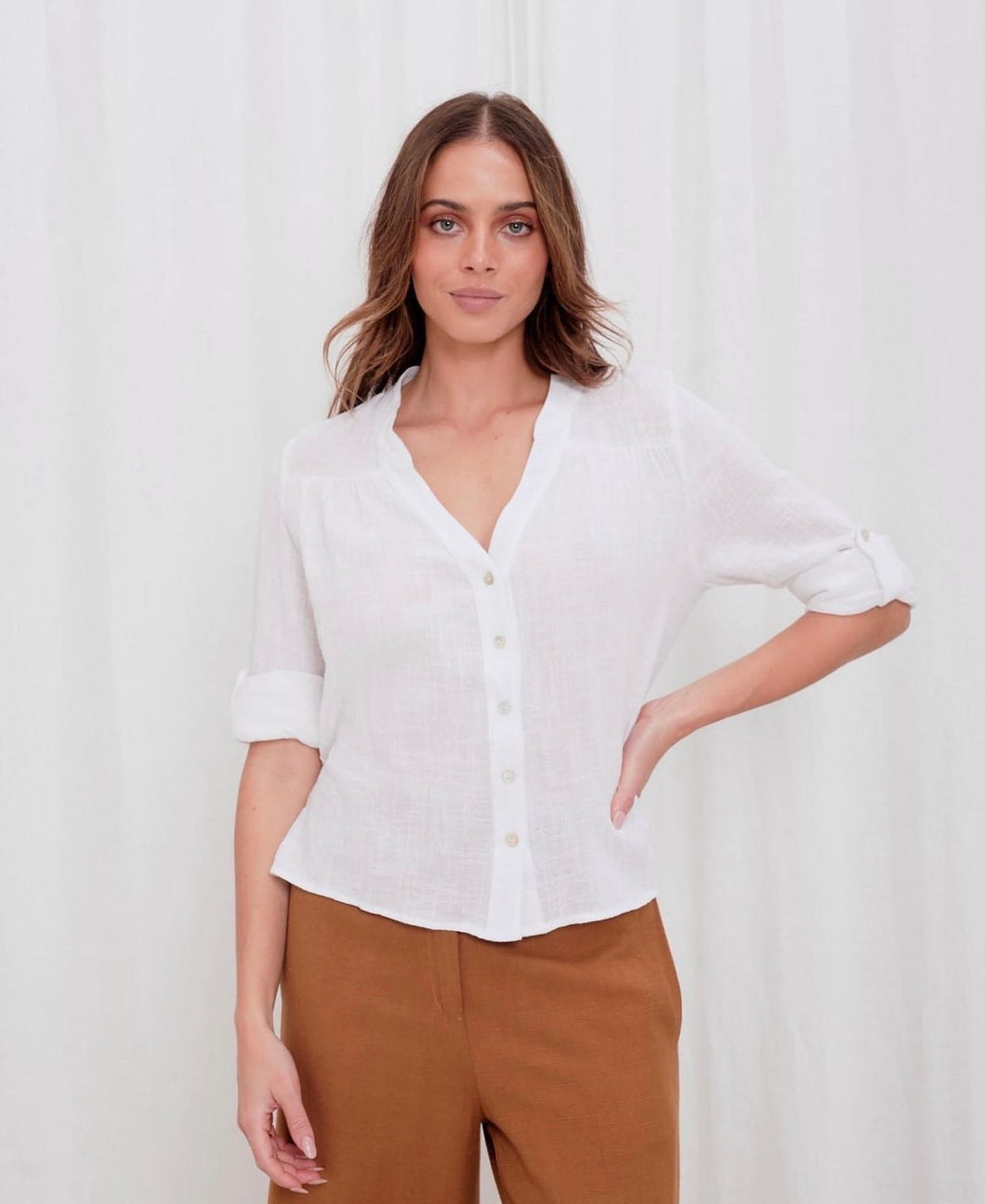 Flora Shirt - White