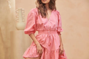 Quinn Mini Dress - Pink Cotton Candy