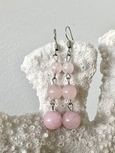 Load image into Gallery viewer, Stone Dangle Earrings - Rose Quartz
