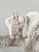 Load image into Gallery viewer, Stone Dangle Earrings - Rose Quartz
