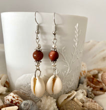 Load image into Gallery viewer, Cowrie Shell Earrings - Sandstone
